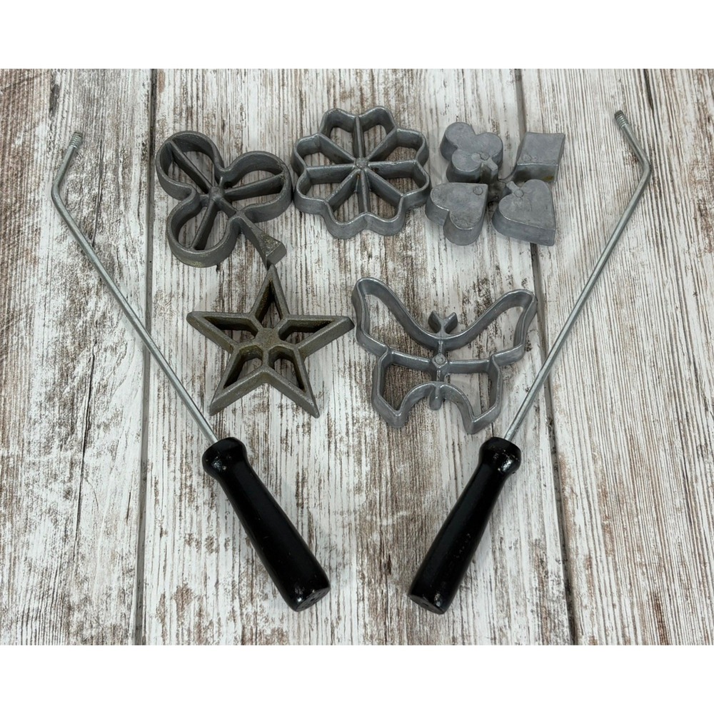 Vintage Rosette Iron Mold Set
